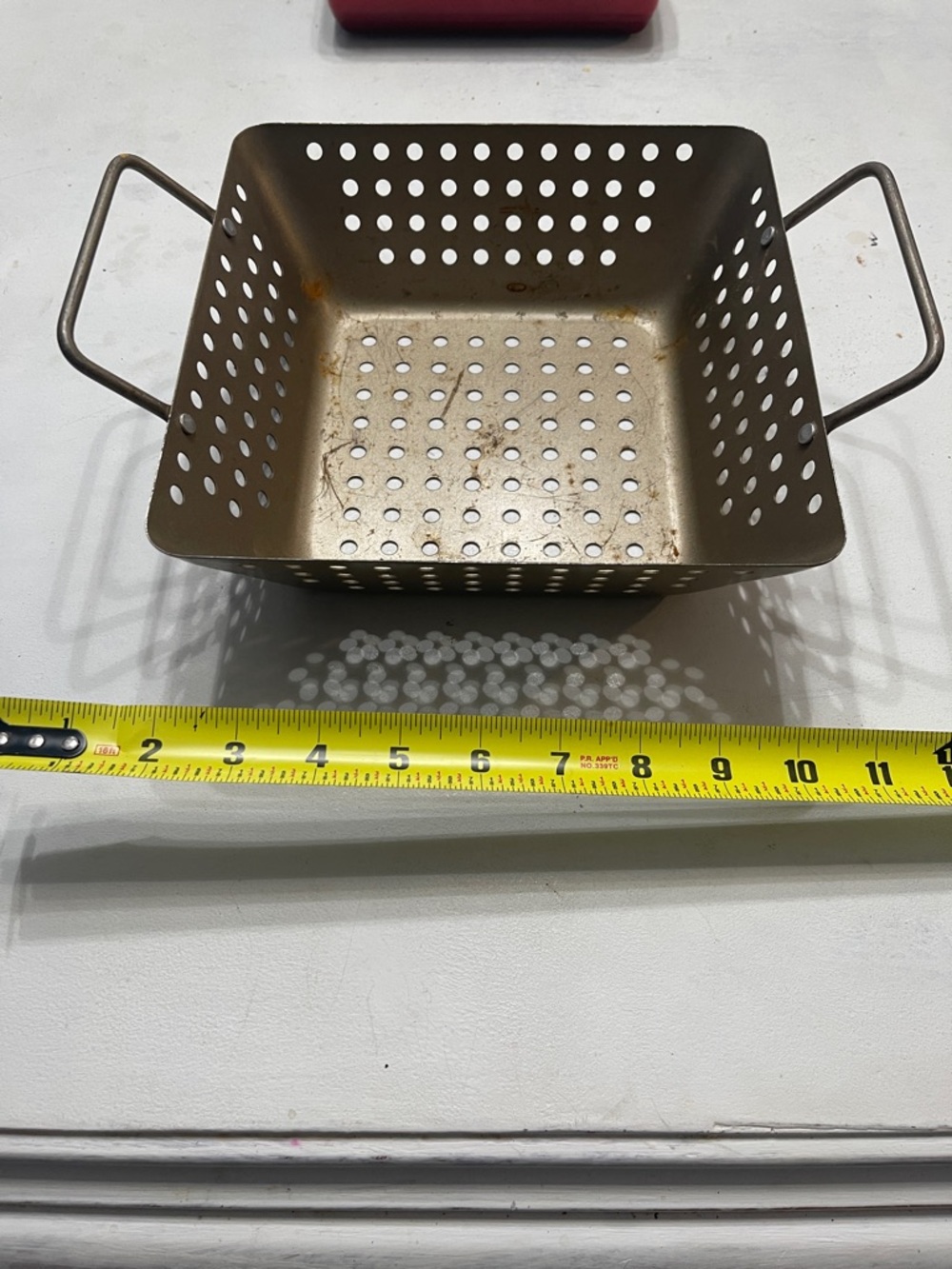 Strainer Gold Stainless Steel Perforated Grill Basket with Handles